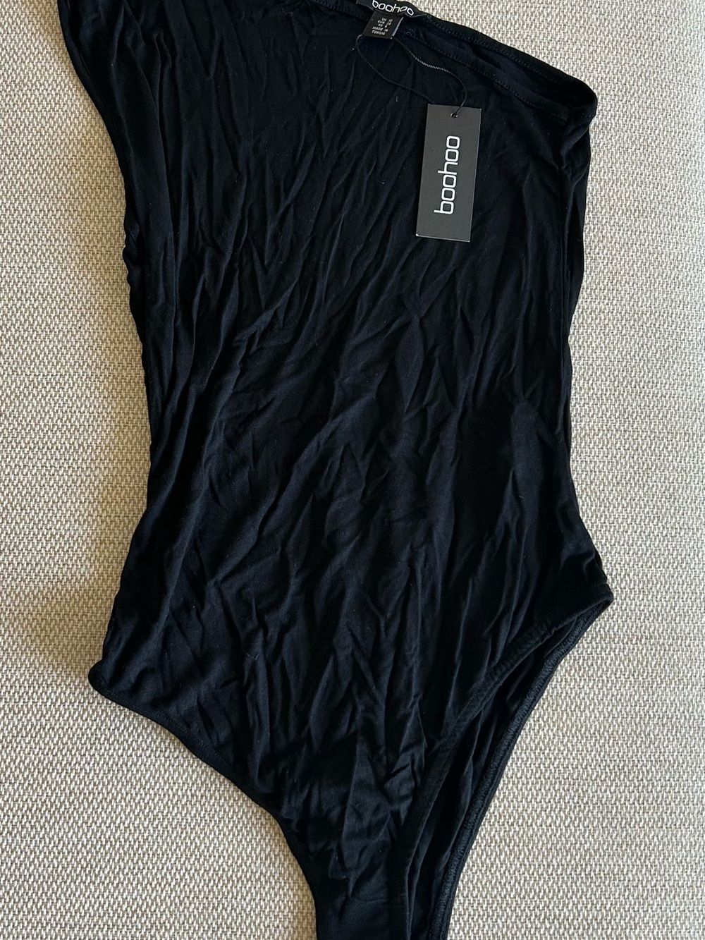 Boohoo Black One-Shoulder Women's Bodysuit and Pink Boohoo Bodysuit